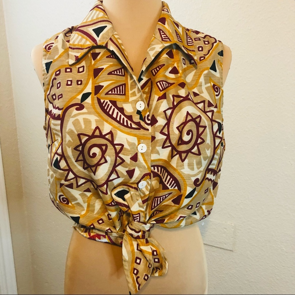 Vintage 80s 90s Fun Print top